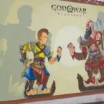 God of War Ragnarok wayang kulit mural
