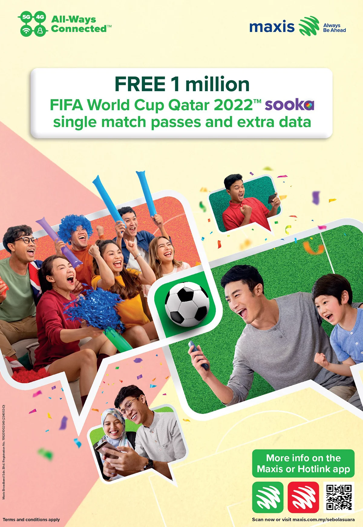 Maxis World Cup - Free 1 mil sooka