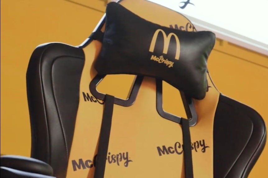 McDonald's McCrispy gaming chair close up