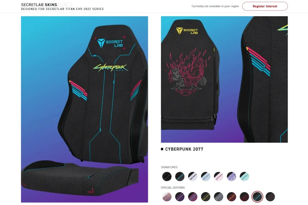 Secretlab Skins themes