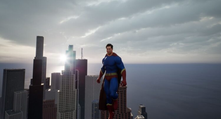 Unreal Engine 5 demo superman-like character