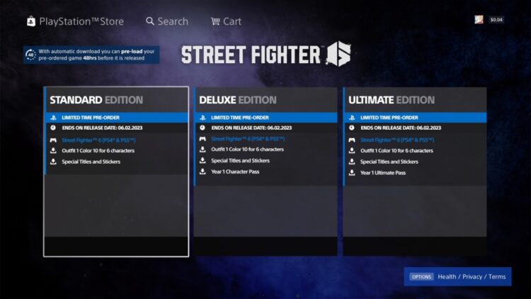 Street Fighter 6 release date leak PSN