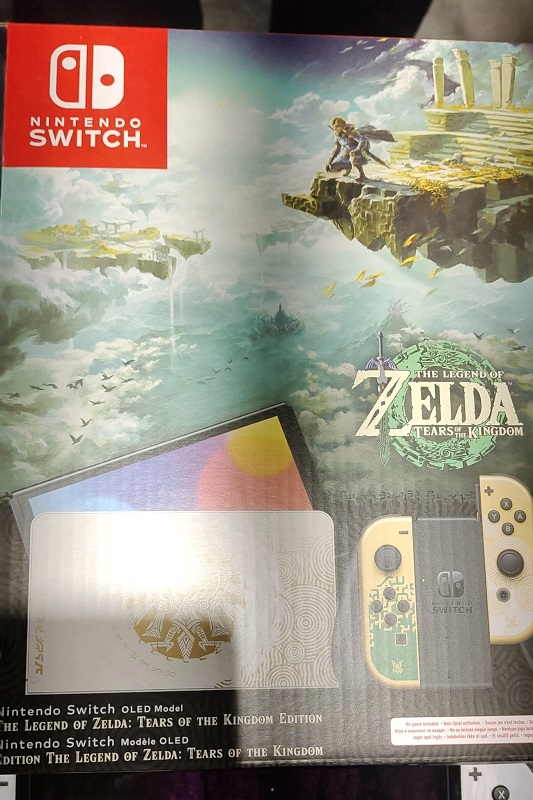 Switch OLED The Legend of Zelda Tears of the Kingdom Edition leak box