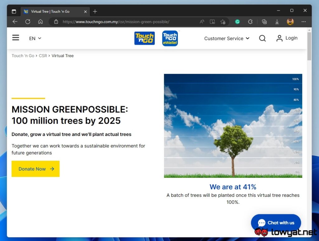 TNG eWallet Mission GreenPossible
