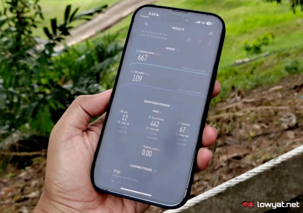 5G Speed Test - Digi - Bangi - December 2022