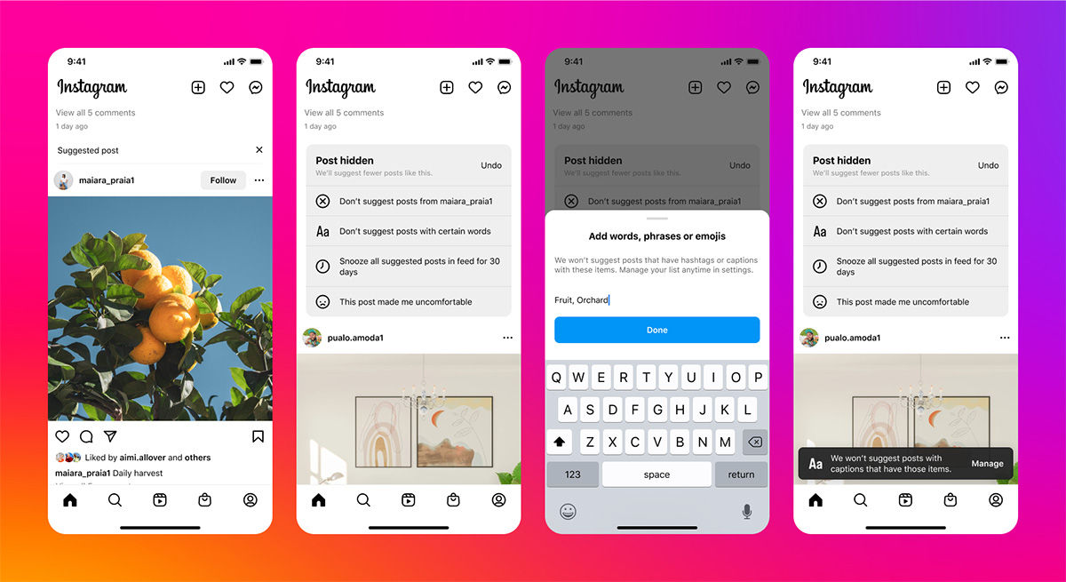 Instagram Quiet Mode Filter Recommended Content