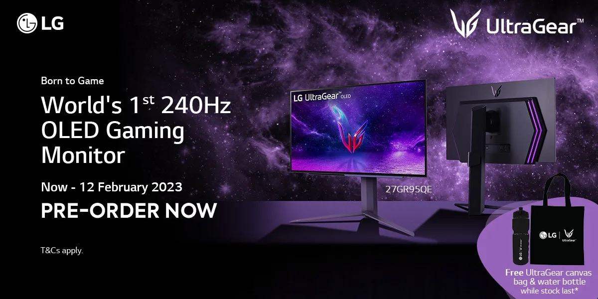 LG UltraGear OLED Gaming Monitor 240 Hz Malaysia pre-order