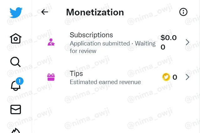twitter coins awards tips