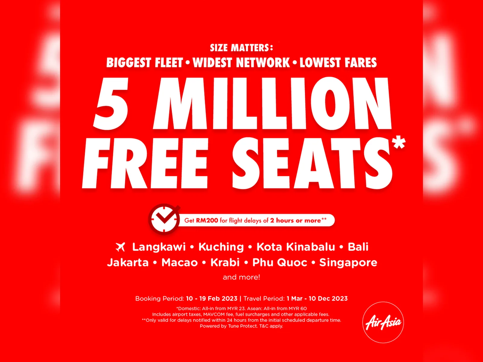 airasia five million free seats