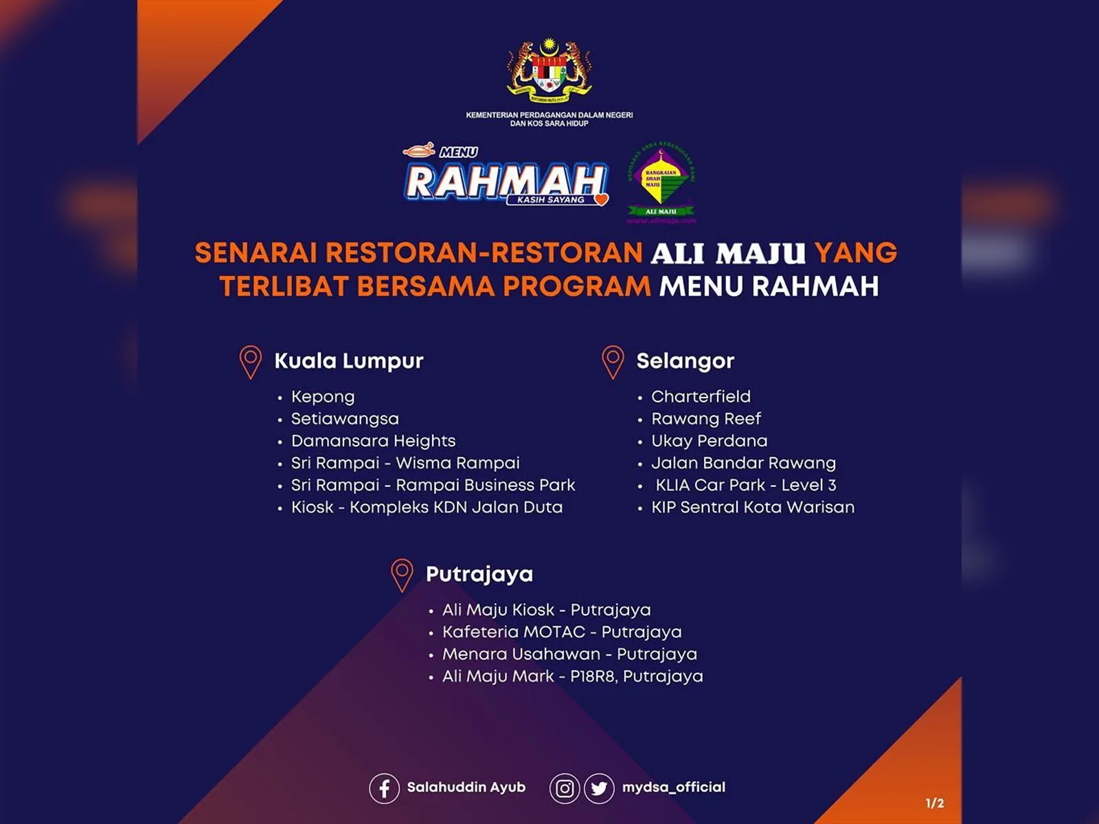 menu rahmah klang valley