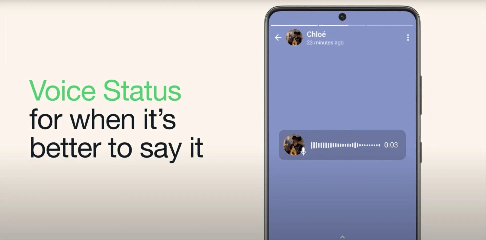 whatsapp status update voice message