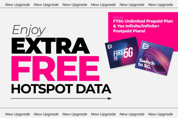 yes 5g infinite postpaid plan hotspot upgrade