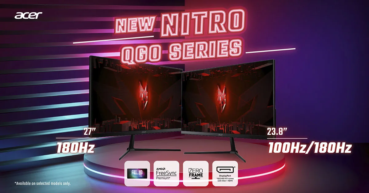 Acer Unveils Three New Nitro QG0 Gaming Monitors; Starts From RM 379 ...