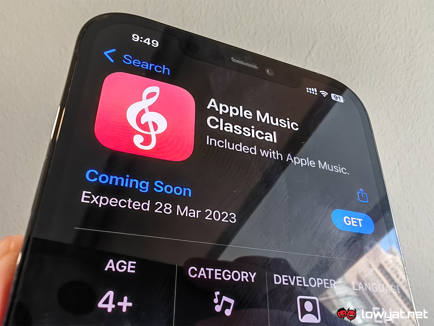 Apple Music Classical is scheduled to launch on March 28th