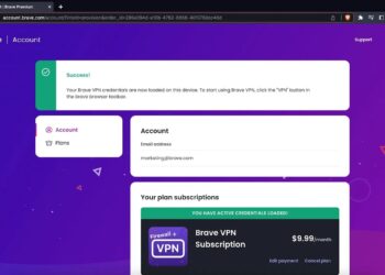 Brave VPN desktop browser