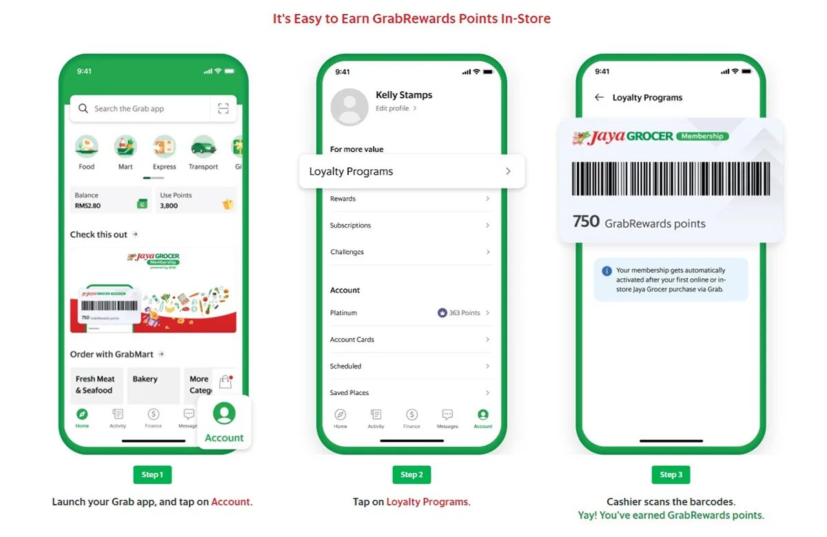 Jaya Grocer Grab membership programme