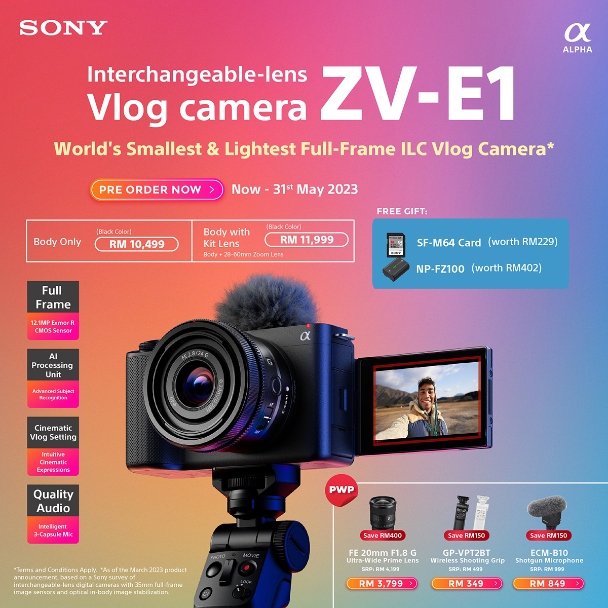 Sony ZV-E1 pre-order malaysia price