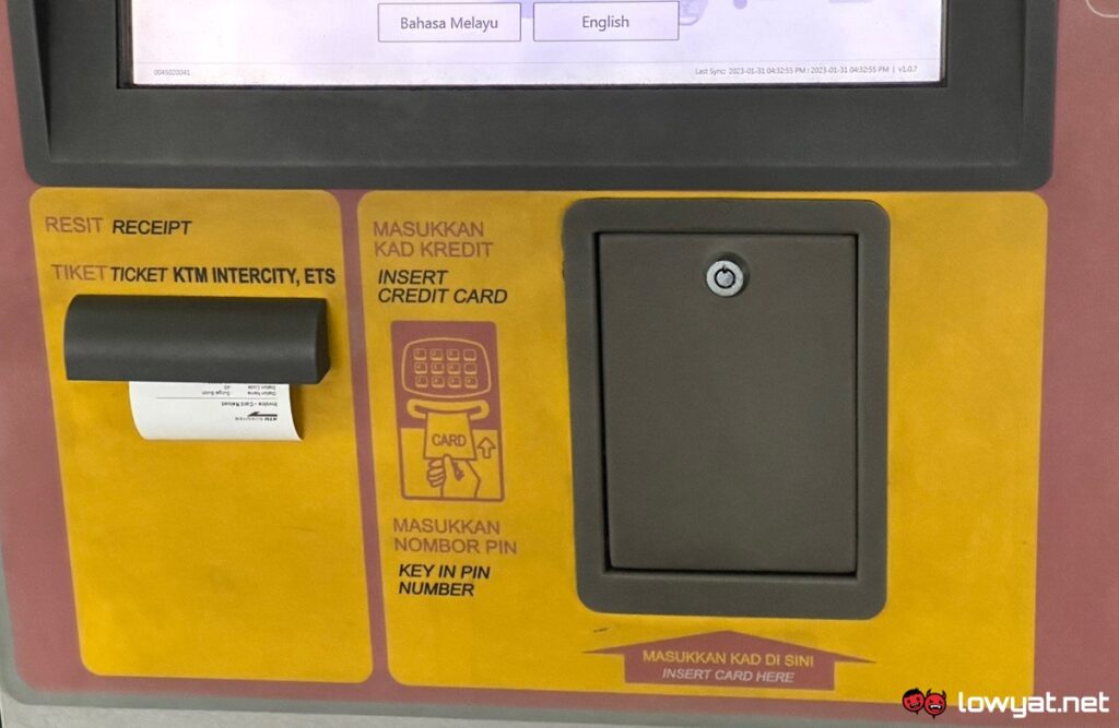 KTM Komuter Ticket Machine - January 2023