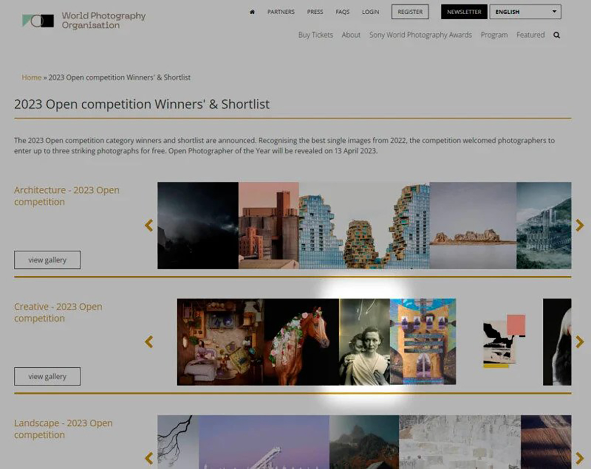 AI generated image wins sony world photography awards contest