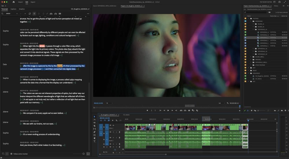 Adobe Firefly text-based video editing