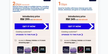 unifi 2gbps and 1gbps plan