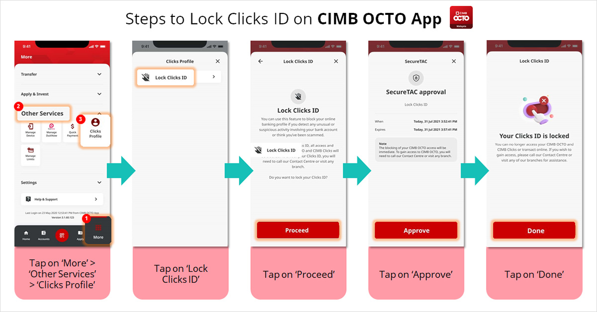 CIMB Clicks ID Lock