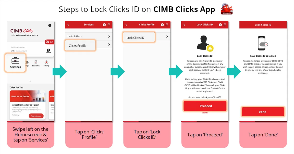 CIMB Clicks ID Lock
