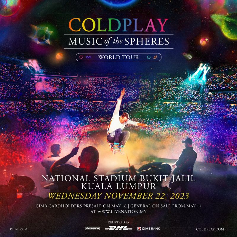 CIMB Cardholders Can Purchase Tickets To Coldplay KL Concert A Day