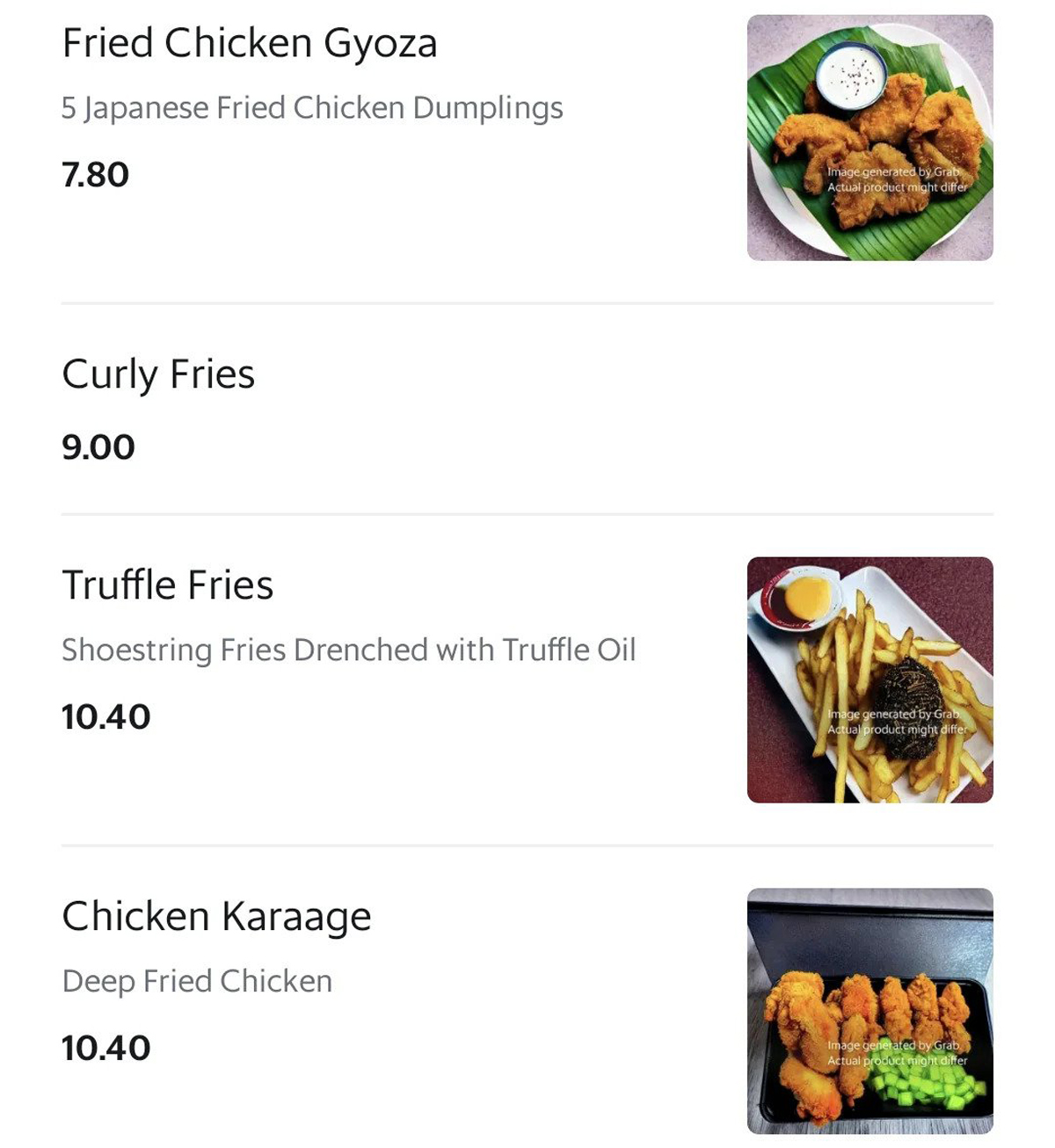 GrabFood Grab Trials AI Generated Food Photos Singapore