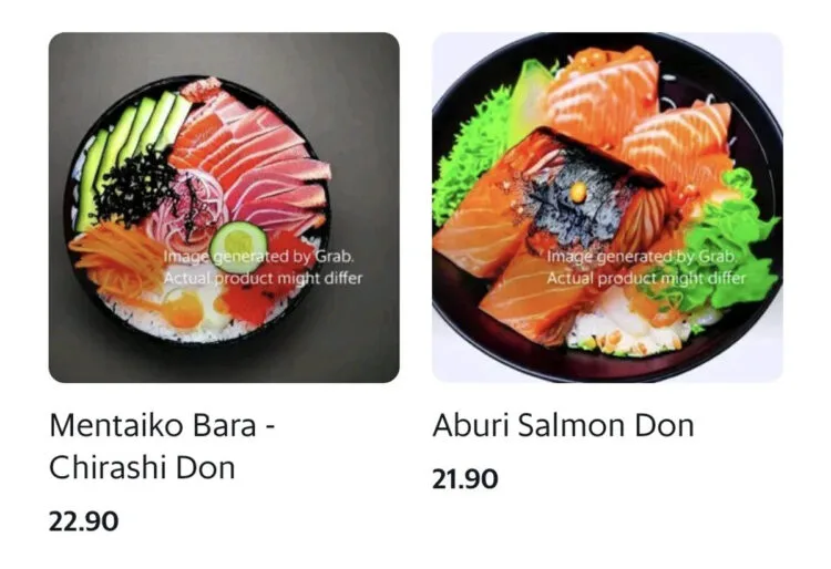 GrabFood Grab Trials AI Generated Food Photos Singapore KPDN
