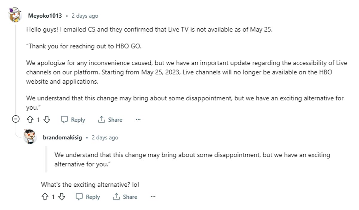 HBO Go Removes Live TV