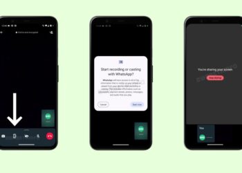WhatsApp screen sharing video call