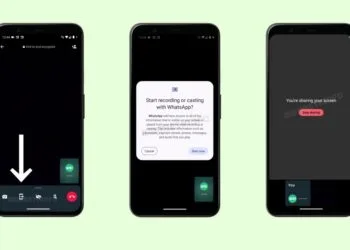 WhatsApp screen sharing video call
