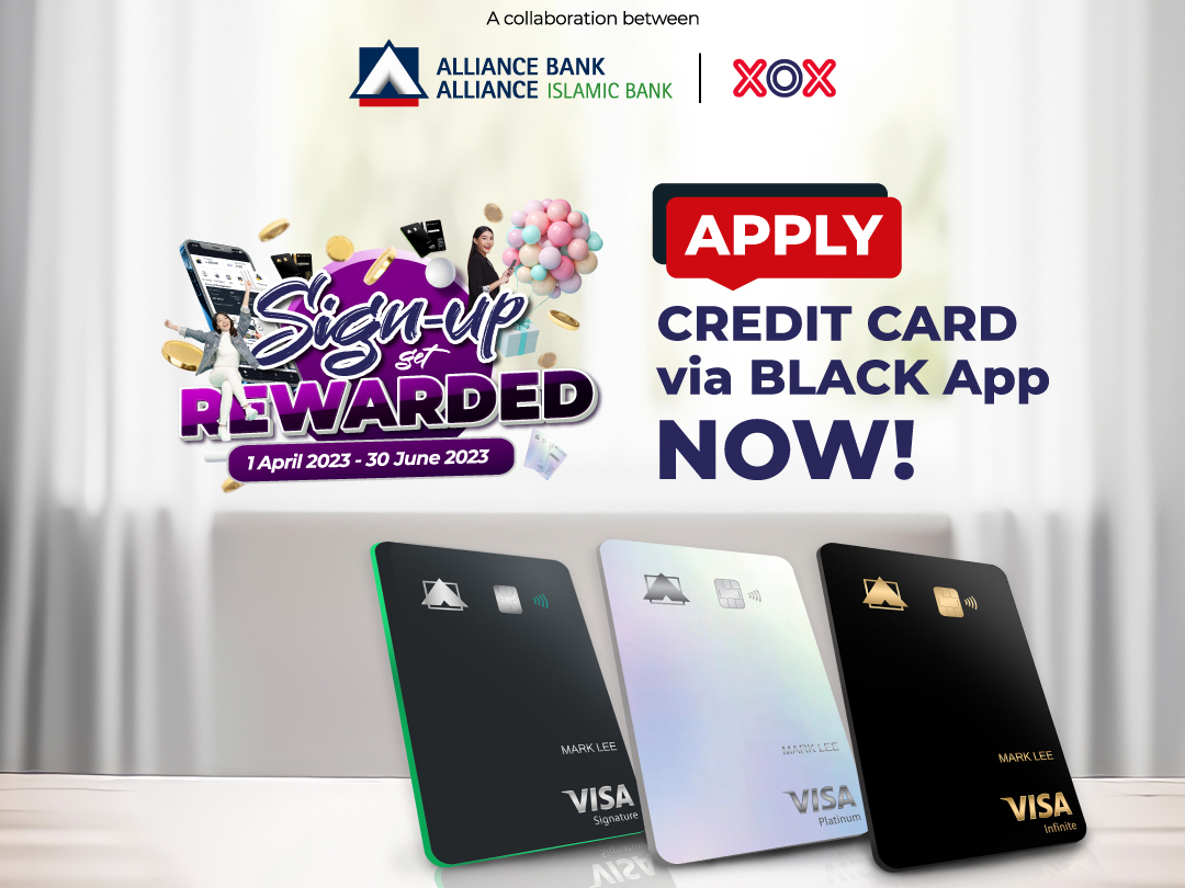 XOX Alliance bank black app credit card