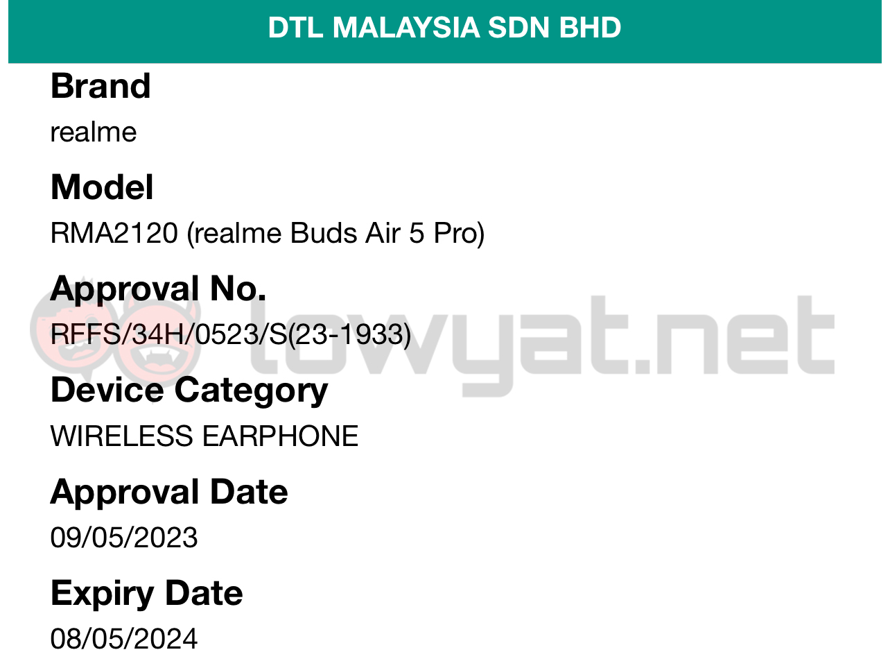 realme buds air 5 pro sirim malaysia