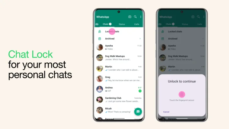 whatsapp chat lock privacy