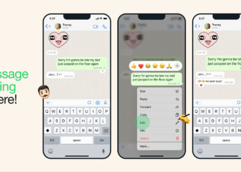 whatsapp edit messages