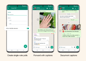 whatsapp polls captions