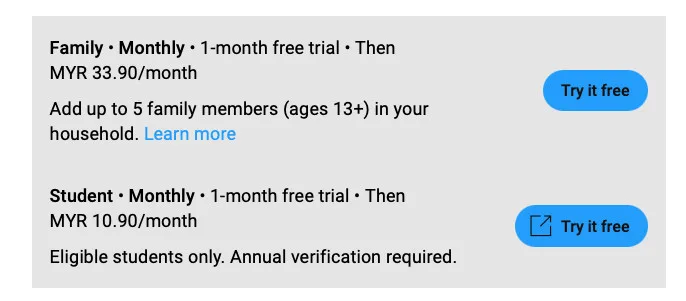 youtube premium family price increase