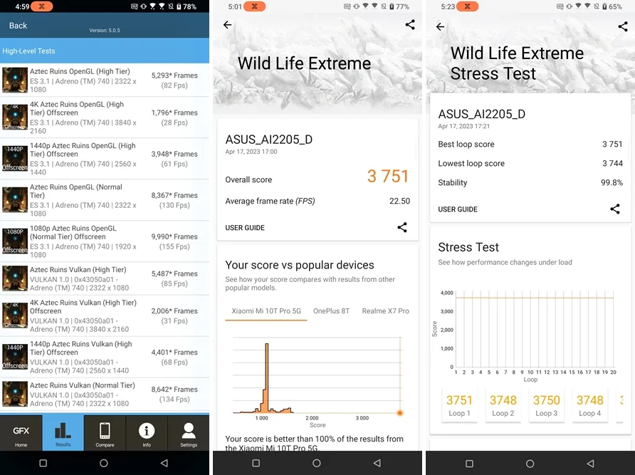 ASUS ROG Phone 7 bench X mode cooler