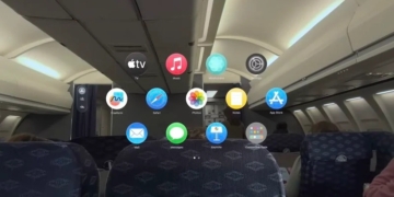 Apple Vision Pro UI Travel Mode