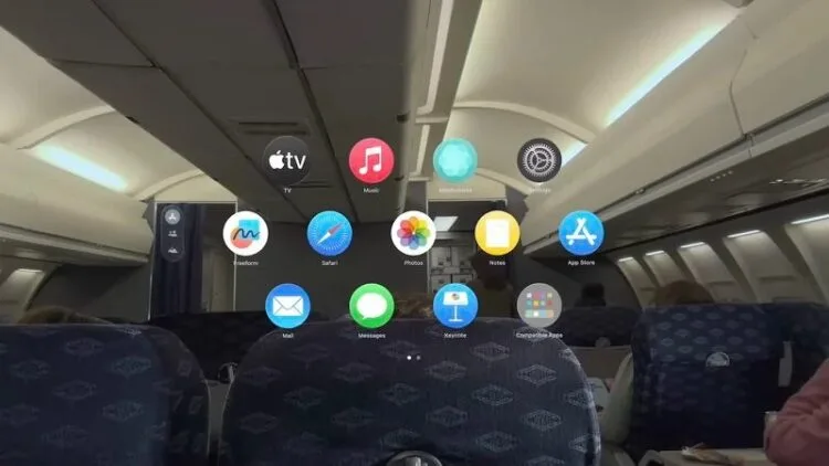 Apple Vision Pro UI Travel Mode
