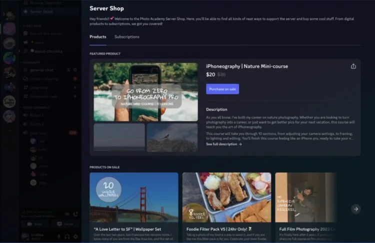 Discord Server Shop Downloadables