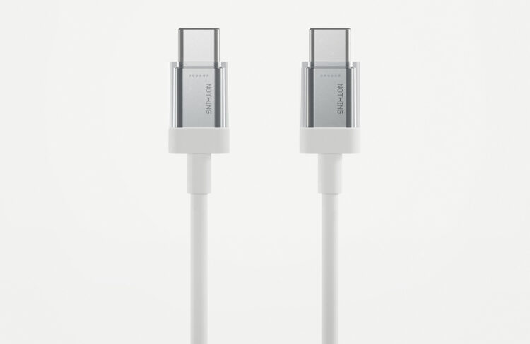 Nothing Phone (2) USB-C Cable Transparent Design