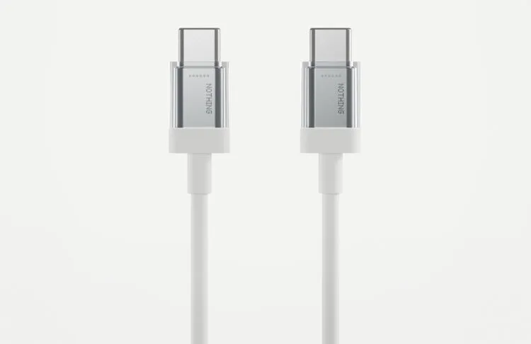 Nothing Phone (2) USB-C Cable Transparent Design