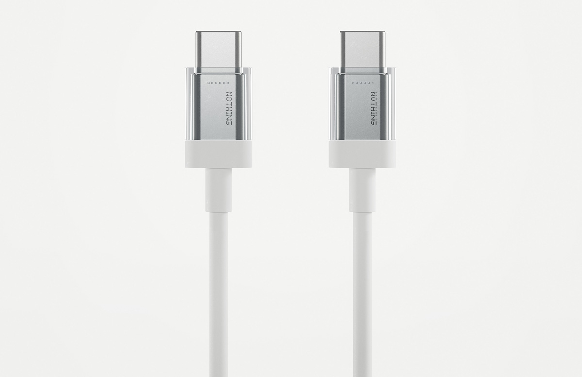 Nothing Phone (2) USB-C Cable Transparent Design