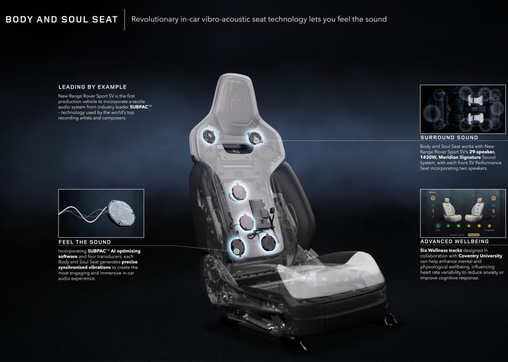 Range Rover SUBPAC speaker seat