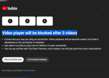 YouTube Tests Three Strikes Restriction Ad Blocking