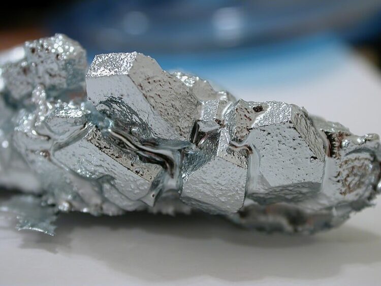 Gallium (Image source: Wikipedia.)