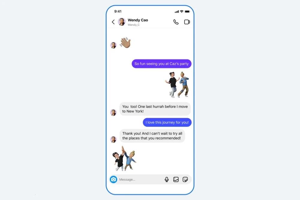 Meta avatar stickers